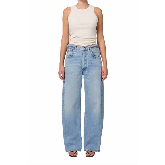 NEW CITIZENS OF HUMANITY women's ayla baggy jeans in gemini/light indigo - Picture 1 of 4
